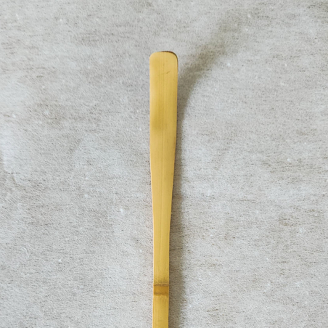 Handcrafted chashaku (bamboo matcha scoop), used in Japanese tea ceremonies