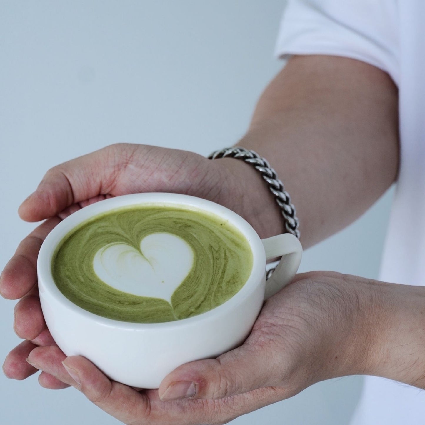 Latte art with premium Genmaicha powder, best taste of Japanese green tea powder in Malaysia