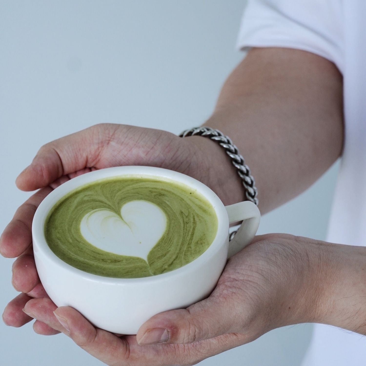 Latte art with premium Genmaicha powder, best taste of Japanese green tea powder in Malaysia