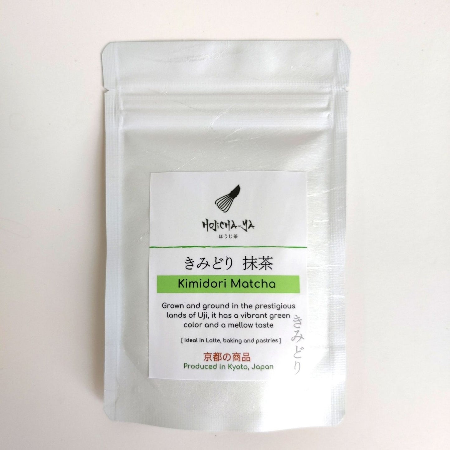 Premium Japanese green tea powder with simple packaging available in Malaysia from Kyoto's prestigious Uji region