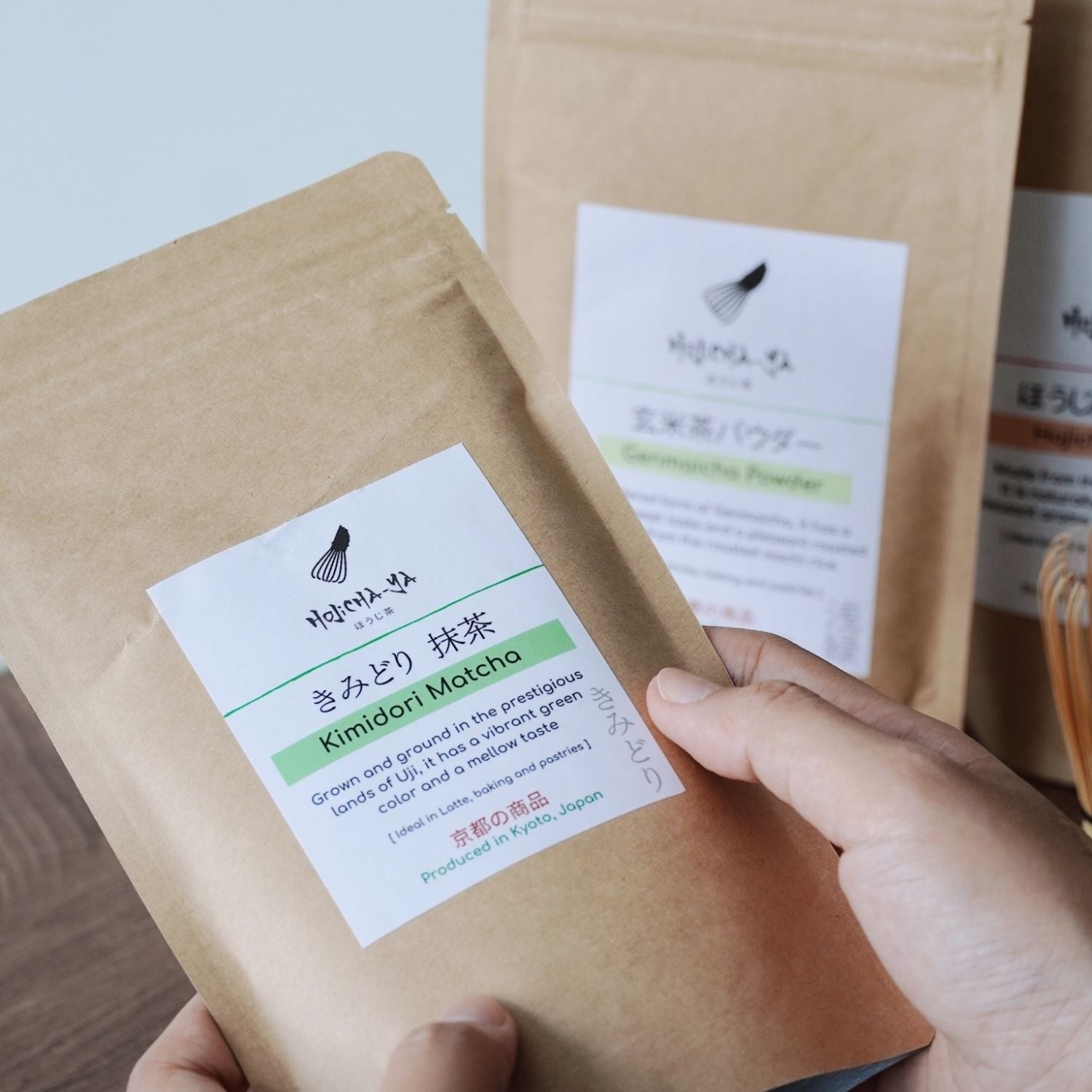 Premium Japanese green tea powder in sustainable packaging From Kyoto to Malaysia, perfect for matcha lattes and baking