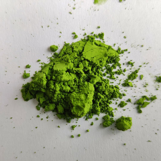 Ceremonial grade Kitsune Matcha powder with premium smooth and fine texture of Japanese green tea powder